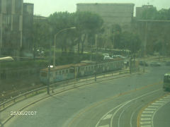 Unrefurbished Centocelle Railway train at Porta Maggiore, Rome, June 2007